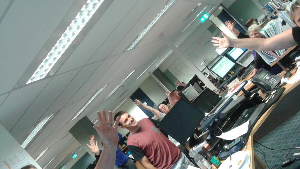 ACJMcInt0sh's tweet photo. We are going live no turning back now all those in favour raise your hand #DigitalTransformation #projecttrilogy https://t.co/w3NfCPmFUE