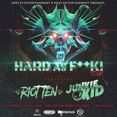 CosmicSourceEnt's tweet photo. Miss this and your going to be mad. #RiotTen #JunkieKid at Solar Culture Gallery Dec 3rd! #SpectoEnt #PhatEnt Call/Text 520-273-9807 https://t.co/bVuwA6gUAR