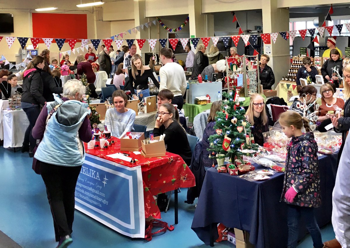 AshlawnPTA's tweet photo. Christmas Fayre open! Come and see the lovely gifts and enjoy a cream tea and cake!!! https://t.co/WXmTKrc2tT