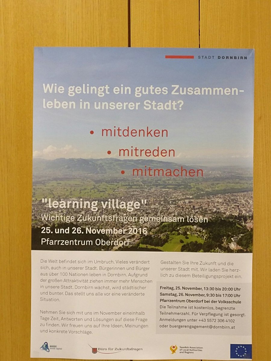 AssistSocCap's tweet photo. Very proud that @AssistSocCap has played a key role in bringing this about some fantastic energy here #Dornbirn #Learningvillage #SCWF2016 https://t.co/CtO6FeslWe