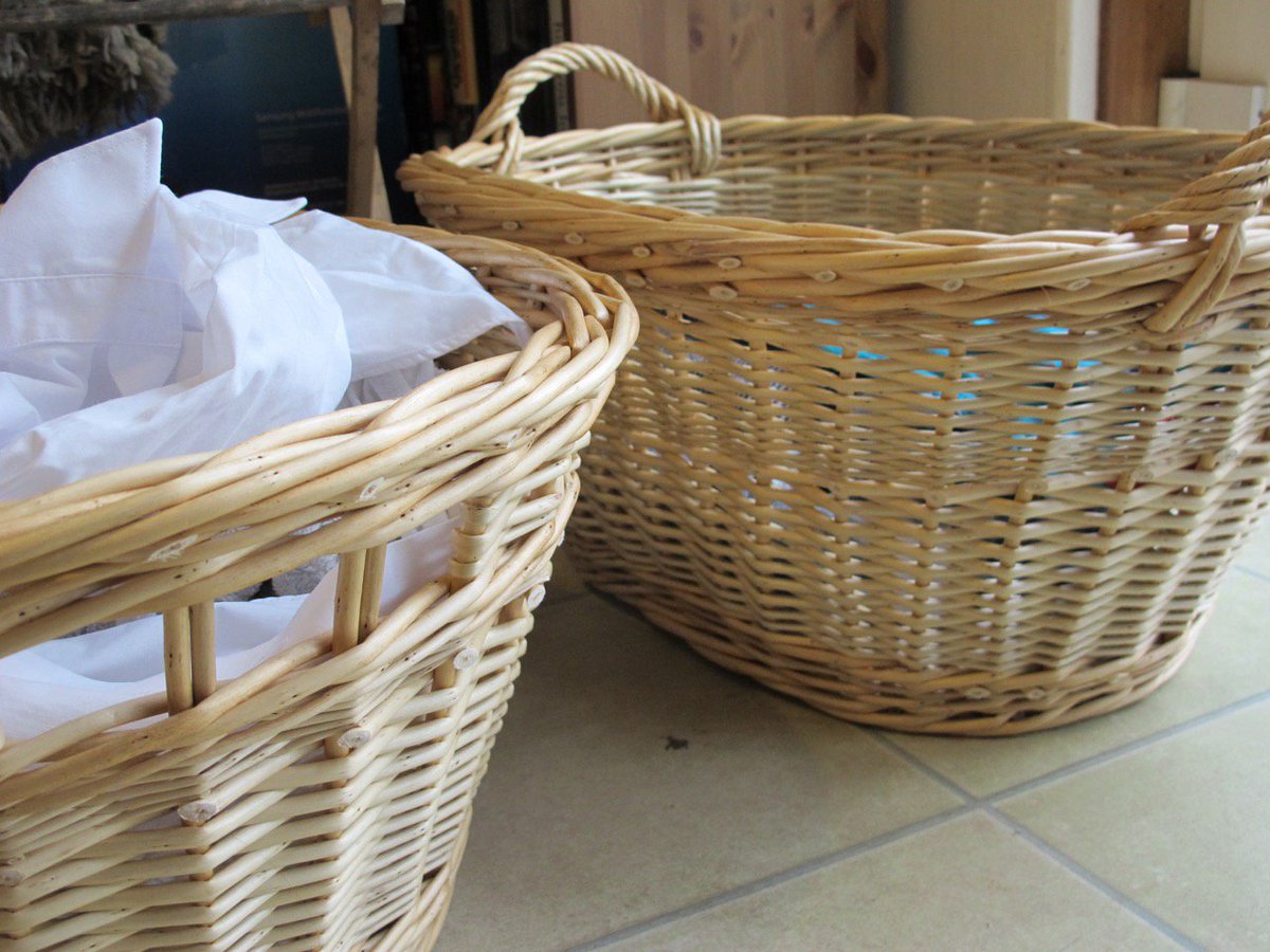 Our lovely handmade baskets from <a href="/hastiebasket/">Hastingwood Baskets</a> in #Ayrshire - makes doing the laundry a pleasure (sort of)