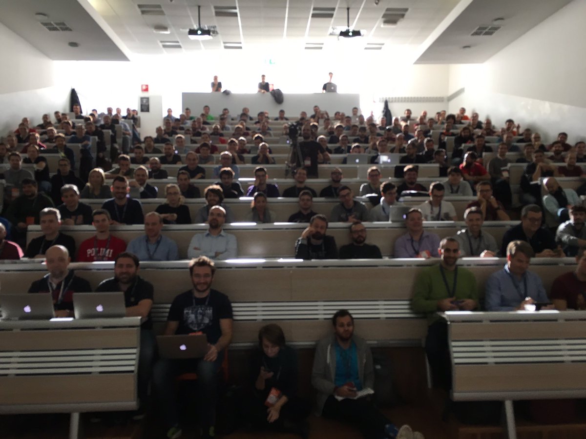 mkheck's tweet photo. Great crowd @CodemotionIT to talk &amp; build #microservices w/@springboot, @springcloud, &amp;@NetflixOSS. 🙂👍 Thanks for participating! /@pivotal https://t.co/sjURAqWUqf