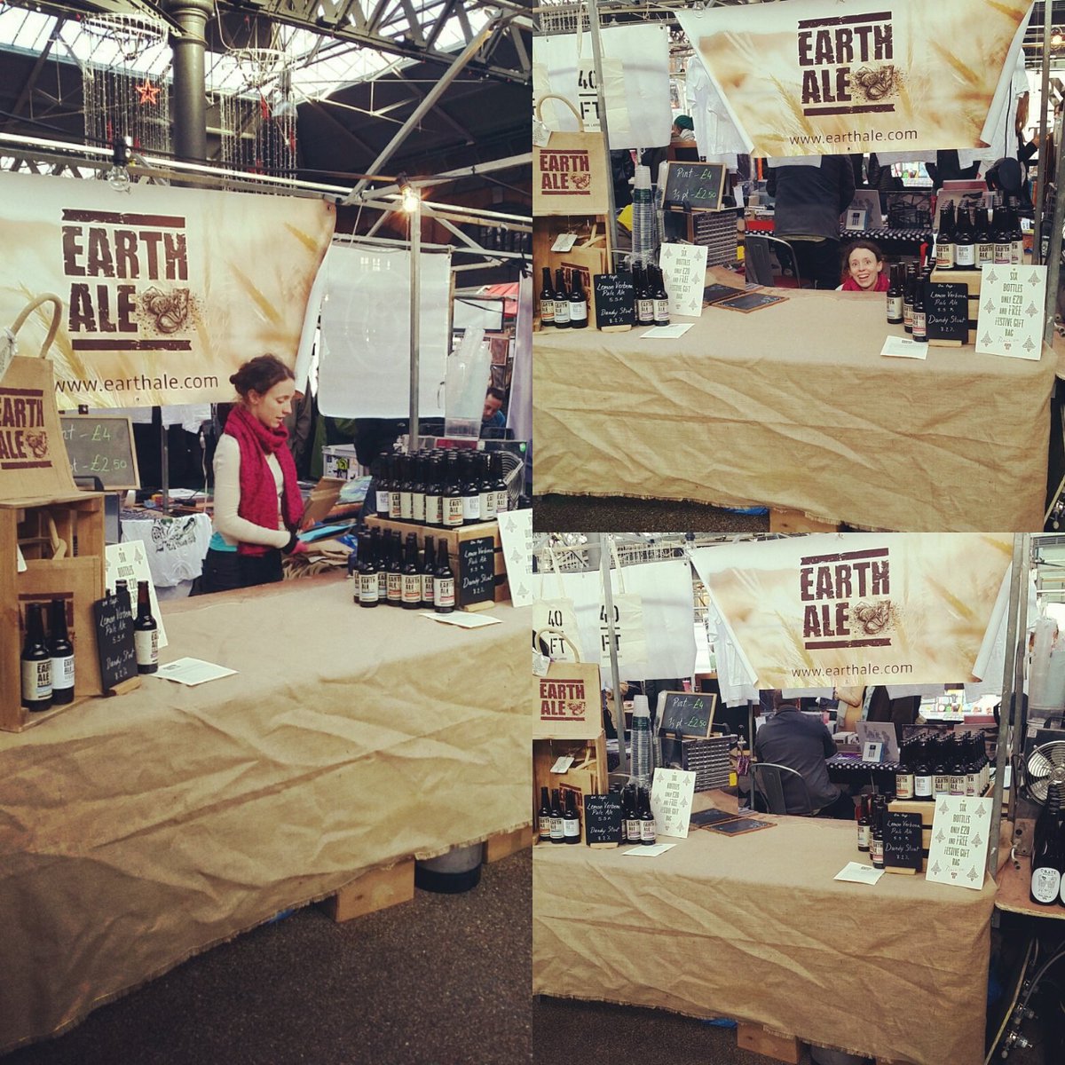 earthalebrewery's tweet photo. All setup @LondonBrewMkt Come taste some delicious #craftbeer TODAY!!!Yeeeoowwww! ๐ #dandystout #verbenapaleale https://t.co/s6XpMP7lAH