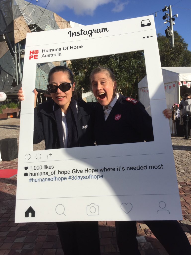 KarenTheSalvo's tweet photo. Enjoying time with friends gives me hope this Christmas because we all need support!#HumansOfHope #3DaysOfHope @salvosau https://t.co/zJe1S61Z6h