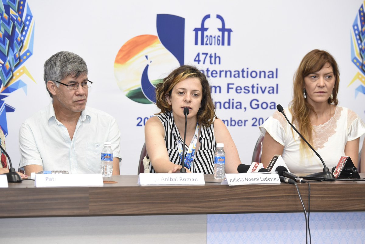 MIB_India's tweet photo. #Day7 #IFFI2016 Presser by team of #Spanishfilm #SonOfWar https://t.co/lGBTBxJ1F6