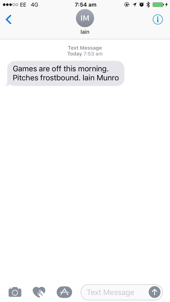 Sorry boys, the league have cancelled the games again👎🏼 no football today