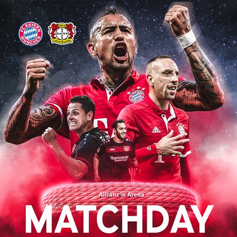 MATCHDAY! #FCBayern welcome <a href="/bayer04_en/">Bayer 04 Leverkusen</a> to the #AllianzArena from 18:30 CET tonight. Let's get those 3 points, boys 👊 #packmas #FCBB04