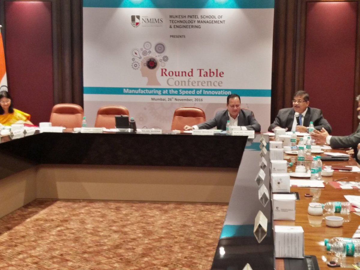 nmims_india's tweet photo. Prof. Mukund Prasad is now giving a Vote of Thanks to the panel at the #RTC2016 #RTCMPSTME https://t.co/Oy9GHYSnSh