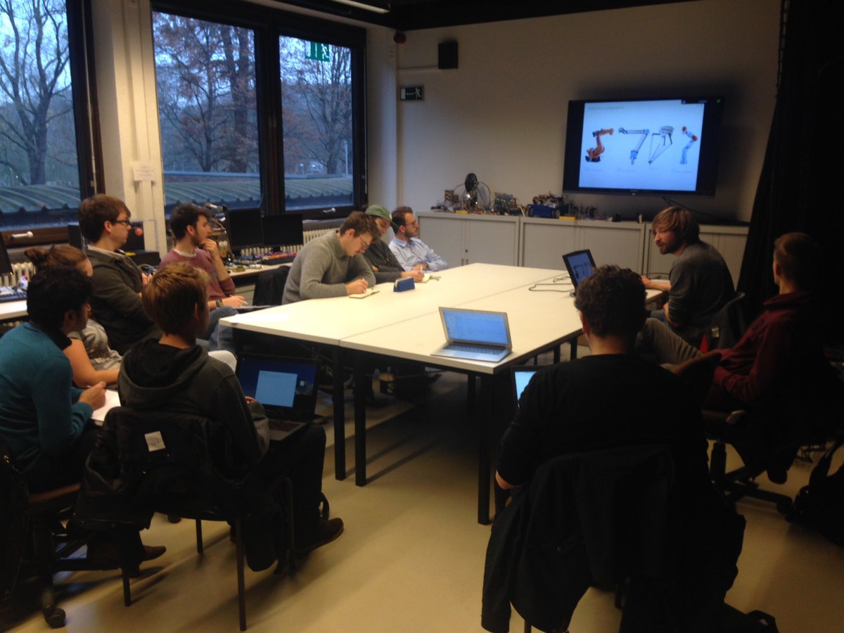 vdmoere's tweet photo. Early morning start of robotic architecture design studio at  #kuleuven. Probably first #robarch initiative in Belgium? #researchxdesign https://t.co/Tjub6KlnJp
