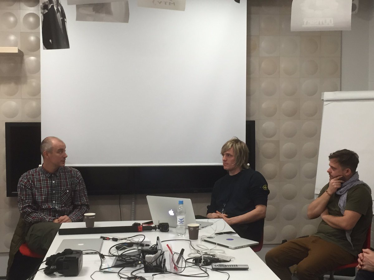 ARosenvall's tweet photo. Innokkaat 360 ja Vive ryhmäläiset  paikalla Valve Median workshopissa. Jotti, Kasimir ja Tommi päivän ohjaajina  #tuotannot2 https://t.co/UbcedZkRF5