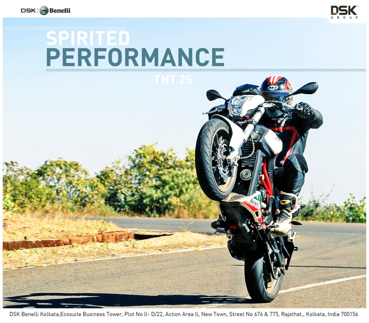 DskKolkata's tweet photo. Fly high with the TNT 25. 
#DSK #Benelli #TNT25 #FlyHighWing #SpiritedAway #ridechecks #retweet https://t.co/9P7jYi2xu2