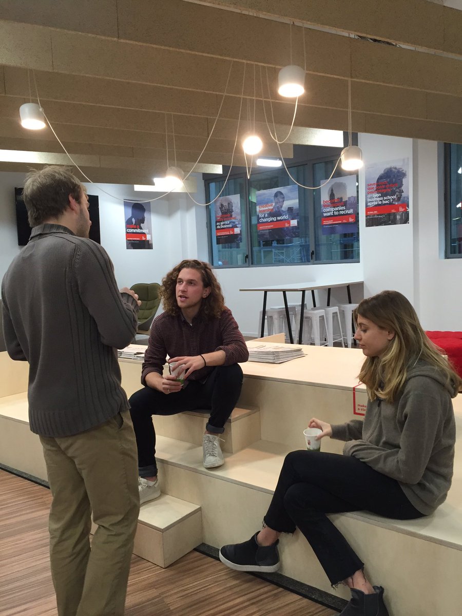 judith_khh's tweet photo. Between coffee and breakfast, teams are working for  hours already #SWspaceParis #earlymakers https://t.co/j0PNwFCUBP