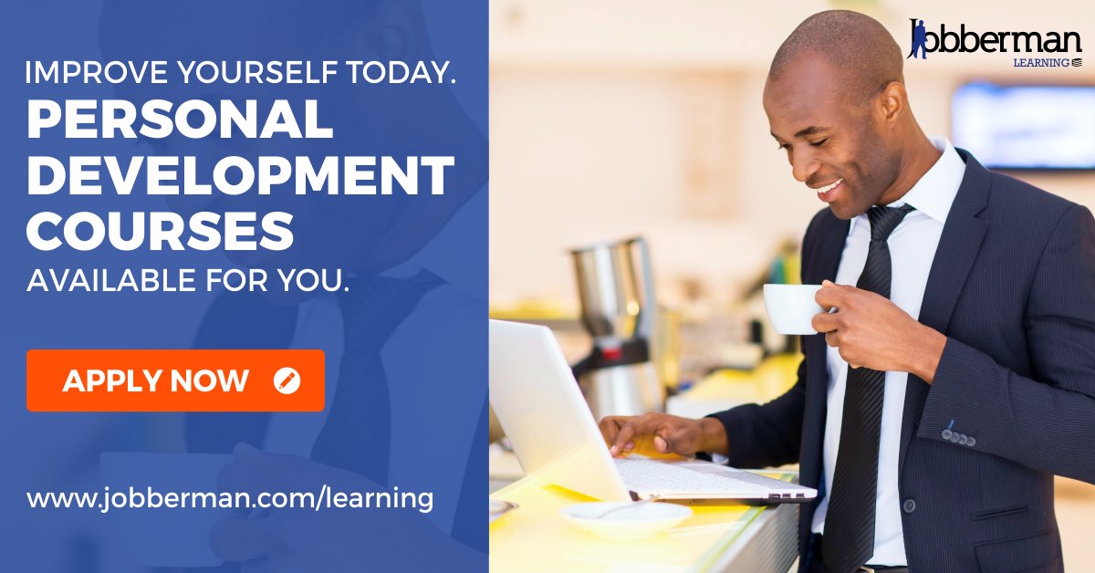 Jobbermandotcom's tweet photo. Improve yourself! Find the latest pesonal development courses in Nigeria,start learning with #JobbermanLearning here https://t.co/qlAjm5ZovX https://t.co/hEwv14x8IJ