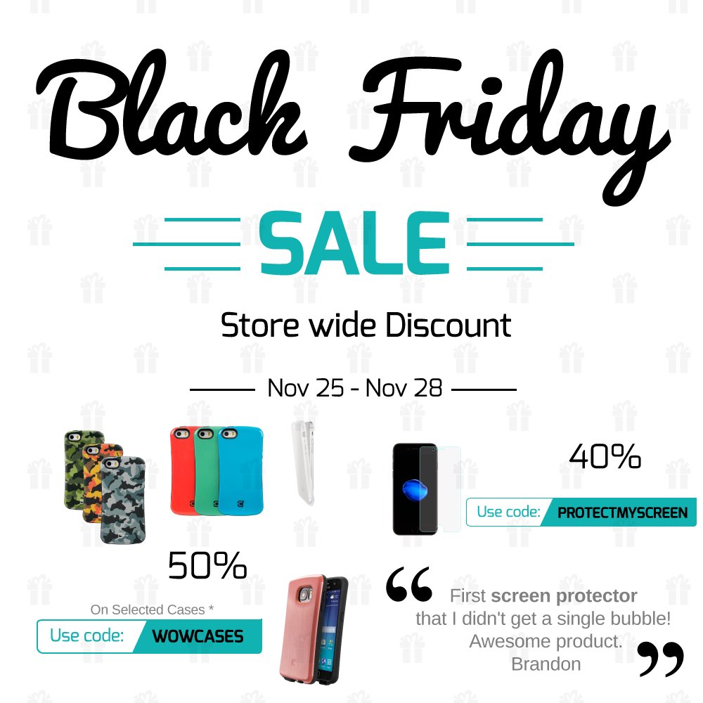 Caseco_inc's tweet image. Choose #phonecase or #screenprotect on #blackfriday sale now! 🌏🌎🌍Shop here bit.ly/Caseco