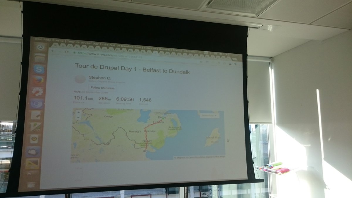 brianteeman's tweet photo. Finding all about @tourdedrupal at #ndwuguncon #jcycle next #jab16 ? https://t.co/H9uJTD1Kz7