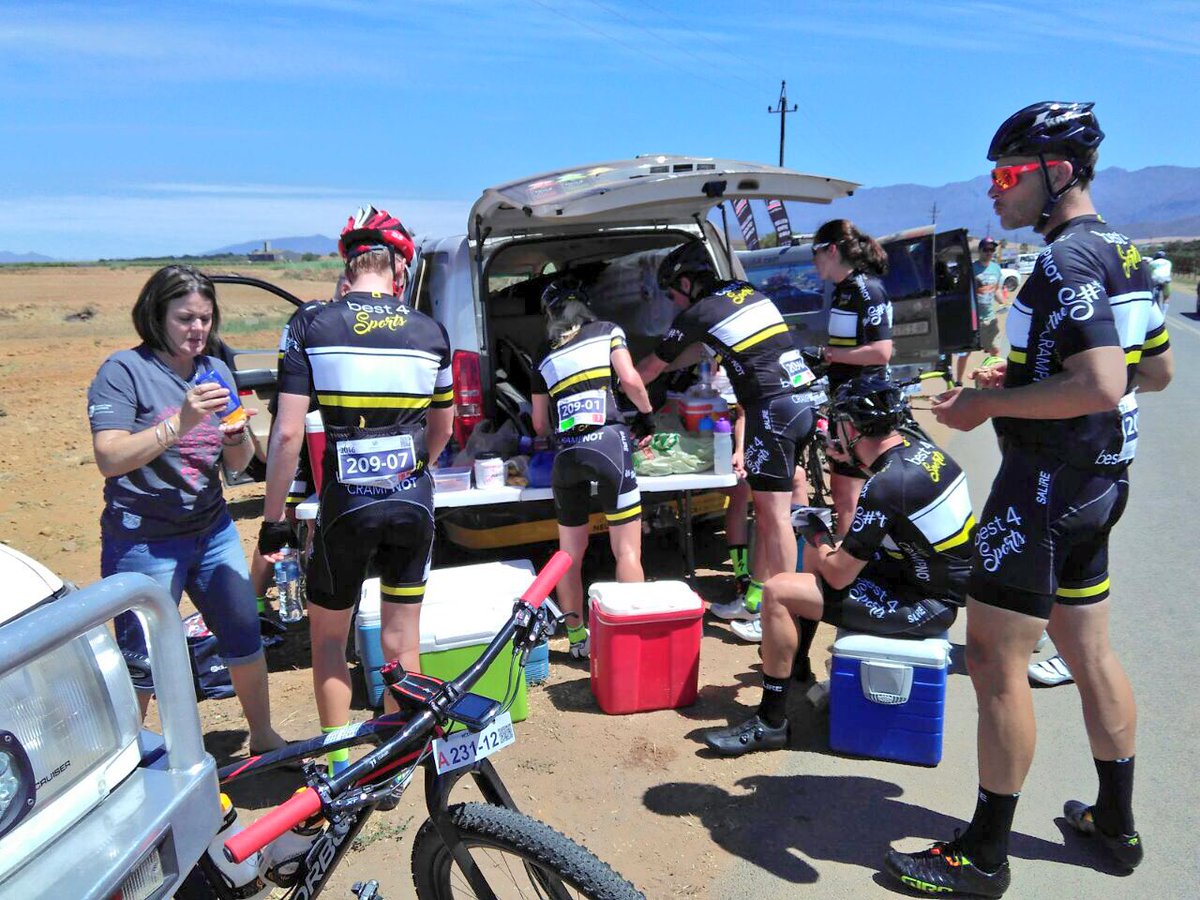 best4_sports's tweet photo. Time to refuel &amp; to take that 2nd dose of the good S#*T at our 1st support stop 

IT'S THE S#*T
#CrampNOT #betteryourbest #CDC2016 https://t.co/swpf2PABZT