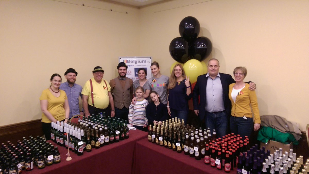 e_crijns's tweet photo. #BelgianBeer at #Belgium stand IWC #winterbazar 2016 in #Moscow for #charity. Hats off for our team! https://t.co/JuukgwRSys