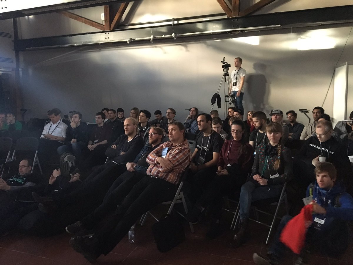 Space4Europe's tweet photo. Wow! Rare silence... all eyes on @esa  Valentine Venus, how to use @ESA_EO data. Inspiring future #spaceminds @hackJunction #downtoearth https://t.co/XtSp9KNt2E