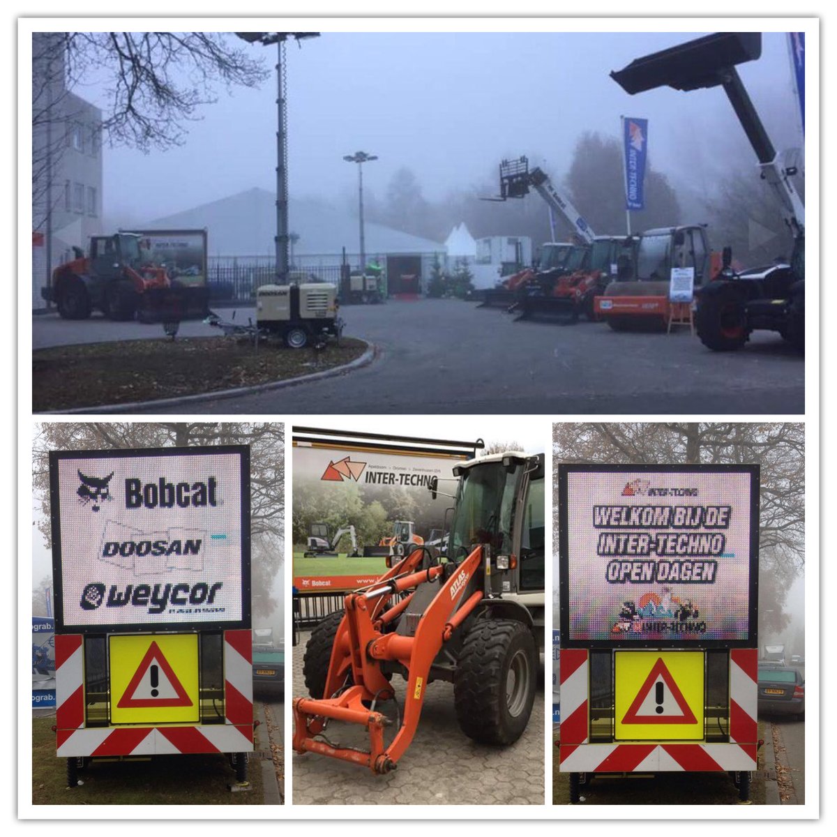 #Apeldoorn : tekstwagen en parkeer begeleiding bij de winter-Techno Dagen. Mooi je in beeld brengen met zo'n #silca tekstwagen.