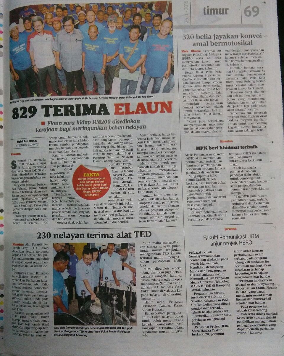 ProjectHERO_'s tweet photo. Thank you Harian Metro for this write up on Project HERO , today 26th November 2016 (Saturday) https://t.co/eZKN2WEJsA