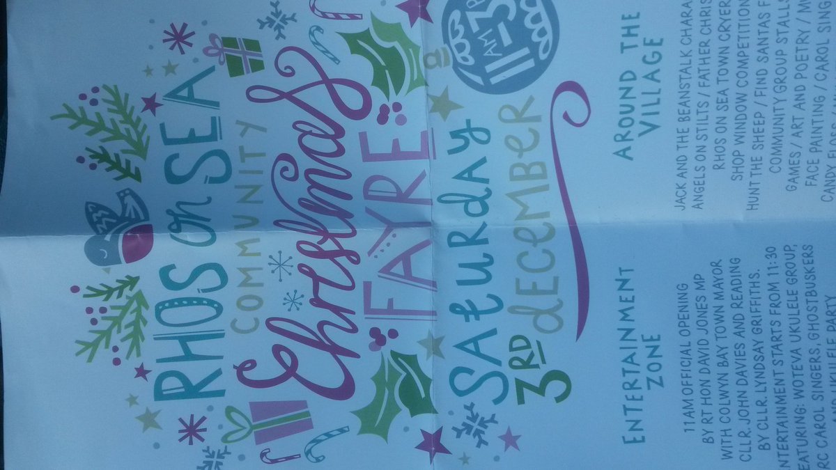 IShopinWales's tweet photo. Come 2 #rhosonsea #community #ChristmasFayre on 3rd Dec Lots of #indielocal / #indieretail It's Free part of  @SmallBizSatUK @IndieRetailUK https://t.co/01YD9N0DHQ