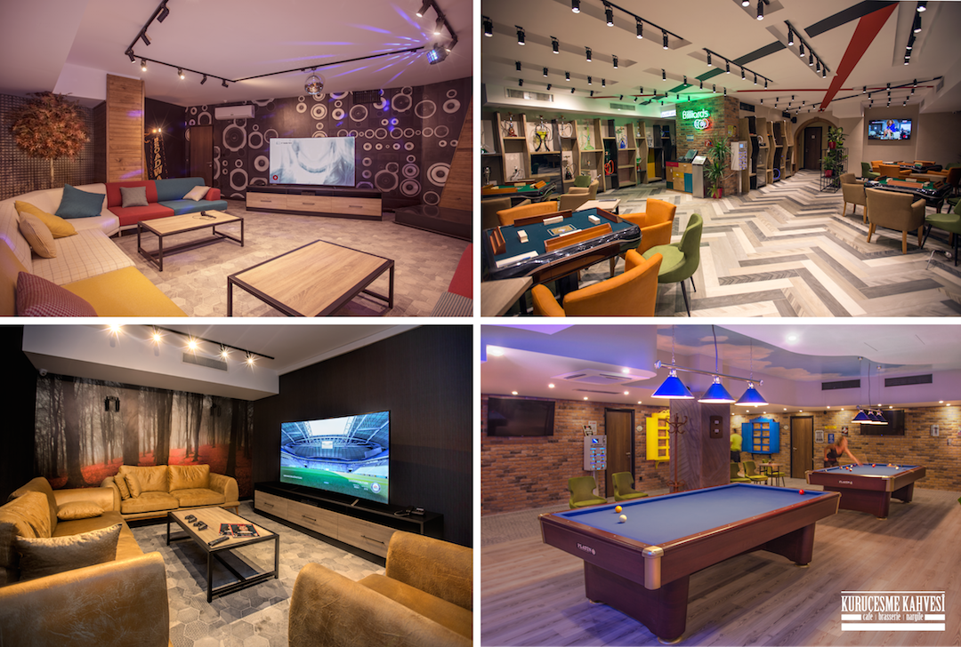 Havalar soğudu! Kuruçeşme Kahvesi; bilardo, langırt, Play Station gibi birçok seçeneğiyle sizleri bekliyor. Üstelik nargile eşliğinde.