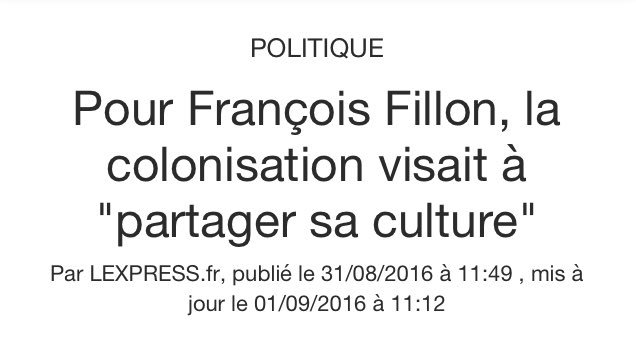 Résumons : quand tu arrives chez l'autre, tu fais profil bas. Sauf si tu es Français. Là, tu fais ce que tu veux. C'est "culturel". #Fillon