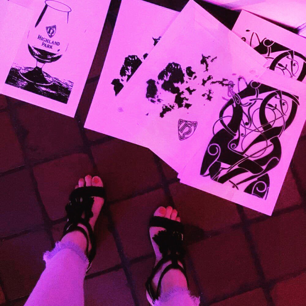 whiskysister (@humphrette) on Twitter photo Dabbling at a bit of screen printing ❤️ #highlandpark #VikingSoul #whiskygirl Dabbling at a bit of screen printing ❤️ #highlandpark #VikingSoul #whiskygirl