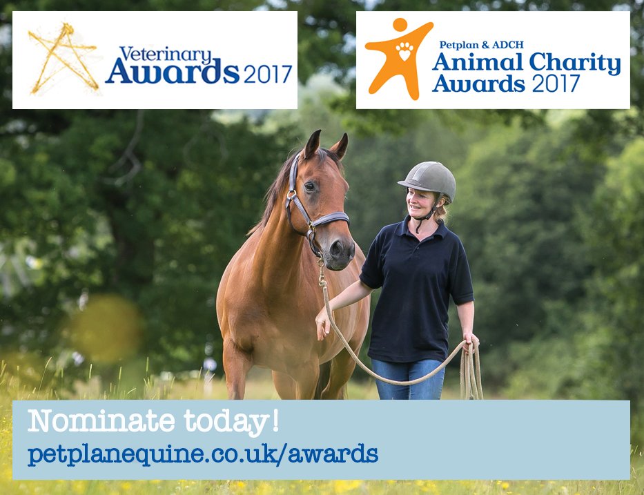 Want to nominate someone in our #PetPlanVetAwards or #AnimalCharityAwards, you can here: petplanequine.co.uk/awards