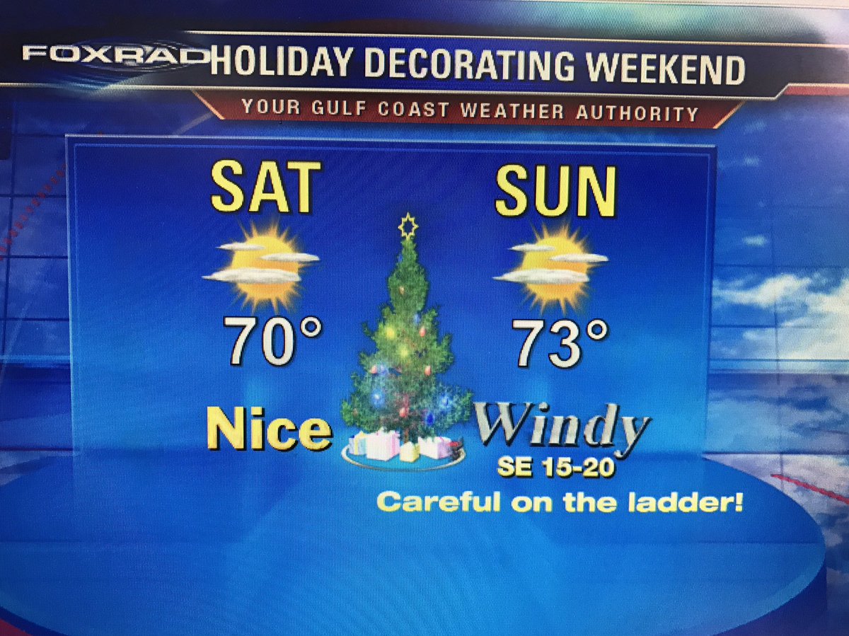 WeatherLisaV's tweet image. Decorating this weekend? It's beautiful. But Sunday will be breezy. Careful on the ladder! #howtoHouston