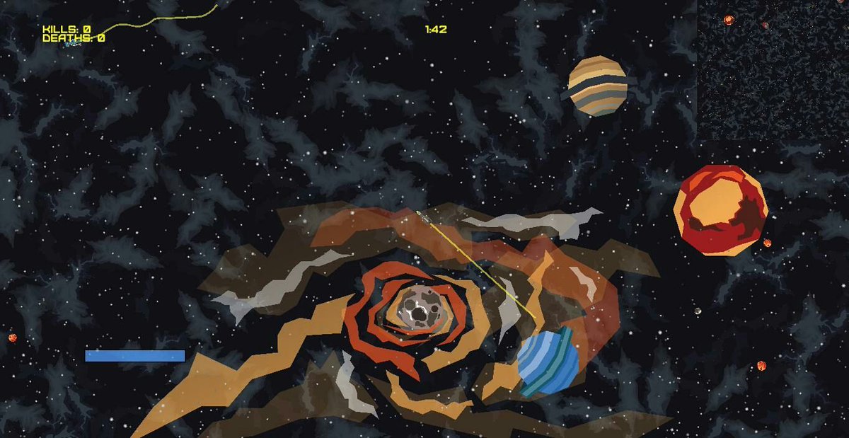 dancingraptor_'s tweet photo. Another throwback screenshot from Space Tails! Some new background elements were added to generate our space. #gamedev #screenshotsaturday https://t.co/HdcXbEEViq