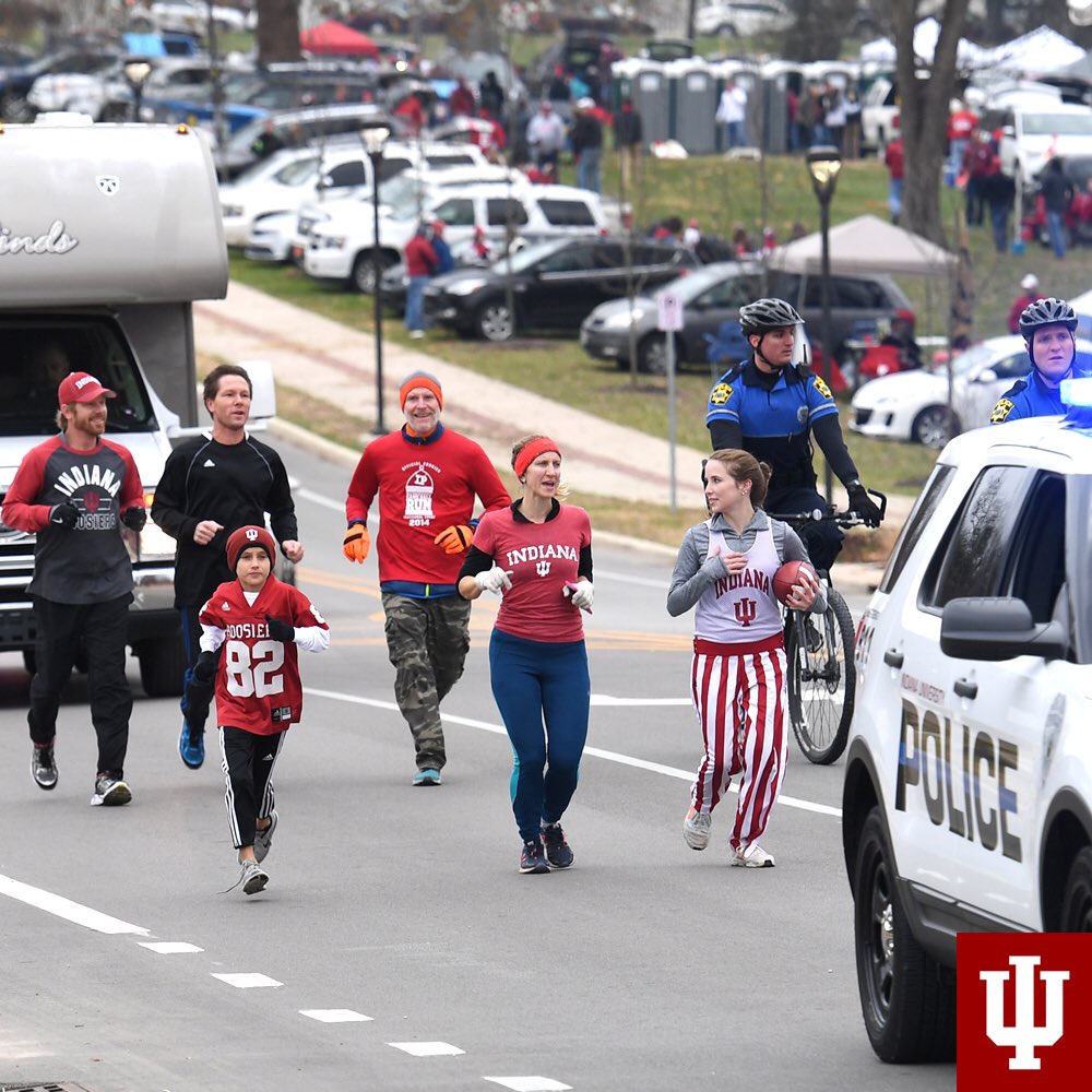 IUHoosiers's tweet photo. After 121 miles, the #BucketGame ball made it to Hoosier Village! #GameBallRun https://t.co/R0dUwxXPTs