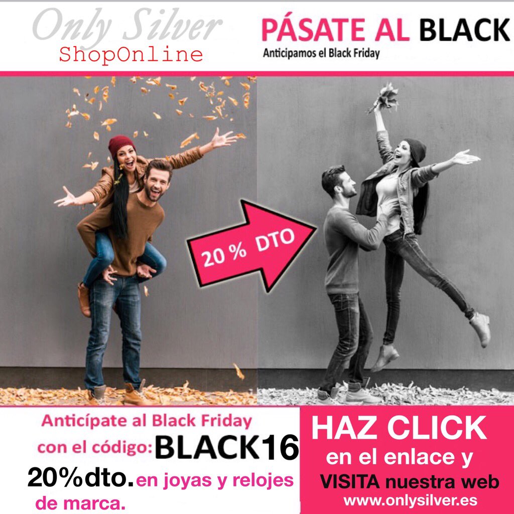 OnlySilverBdjz's tweet photo. Hasta el lunes 28 de noviembre seguimos con un 20% de dto. en todos los relojes y joyas de marca de nuestra web https://t.co/cttMbVmLZA https://t.co/WbBEaJGgX5