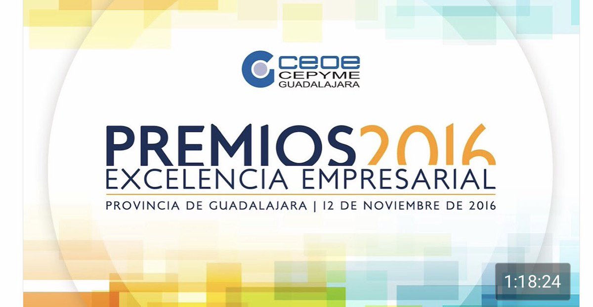 CEOEGuadalajara's tweet photo. 📢Ya puedes ver el vídeo 🎥del acto de entrega de los Premios Excelencia Empresarial 2016 del 12 de noviembre #PEEGU ▶️https://t.co/F69ApyOFxy https://t.co/Xhejy4YmPm