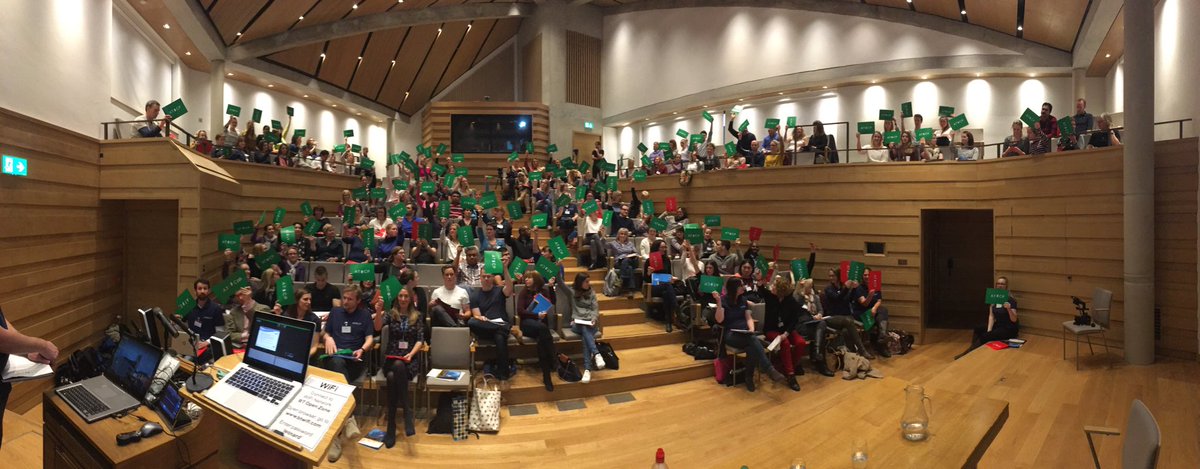 PhysioATOCP's tweet photo. The vote is in. Overwhelmingly in favour of the abolishment of hip precautions *more to follow* #ATOCP2016 https://t.co/F5JRJEkmZF