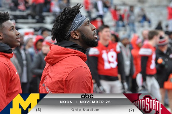 OhioStAthletics's tweet photo. Lock in on GAMEDAY LIVE for complete coverage of the 113th edition of THE GAME! 

Now 🆙 at https://t.co/He7w8aQLnY 

#GoBucks #BeatTTUN https://t.co/pjuTnwqX7s
