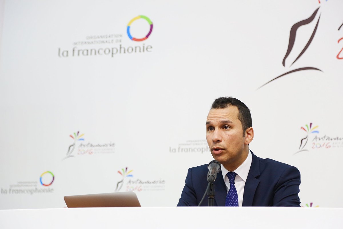 Hamman,porte-parole SG de la @OIFfrancophonie:"C’est la première fois dans l'histoire que les jeunes sont associés au Sommet". #SommetMada16