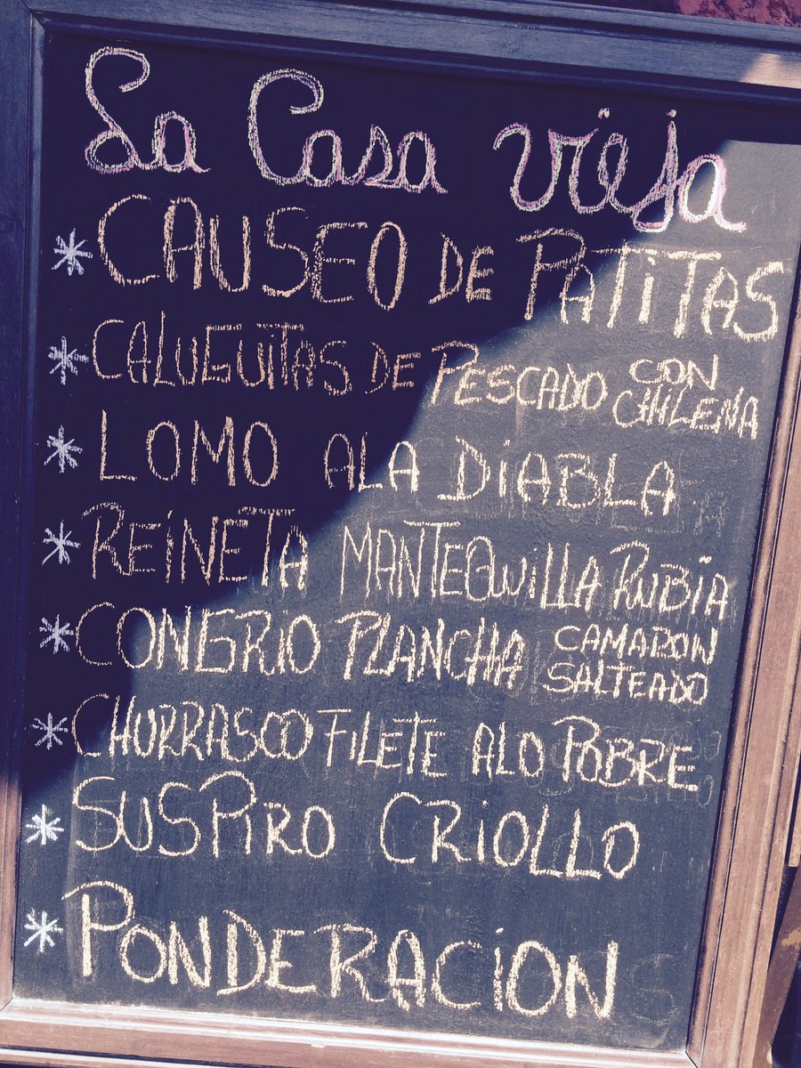 Delicias criollas para el almuerzo. ¡Los esperamos en #CasaVieja #Vitacura!