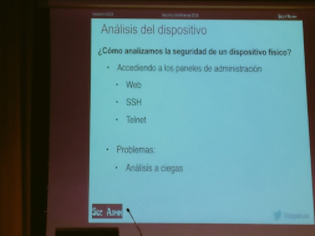 yulietor's tweet photo. #secadmin2016 @pepeluxx  análisis de un dispositivo de seguridad. Perplejo con todos los ataques q pudo entrar a realizar https://t.co/84DJ9ulfhj