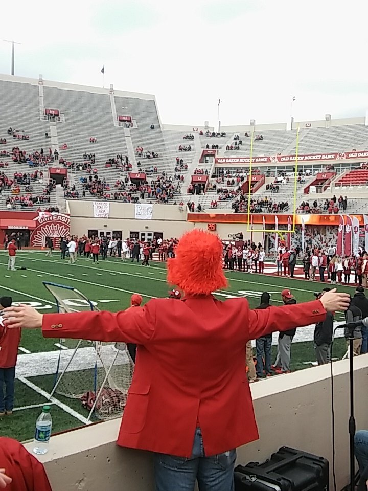 fuzzyredhatguy's tweet image. It's senior day for the hat too #iufb #puckfurdue