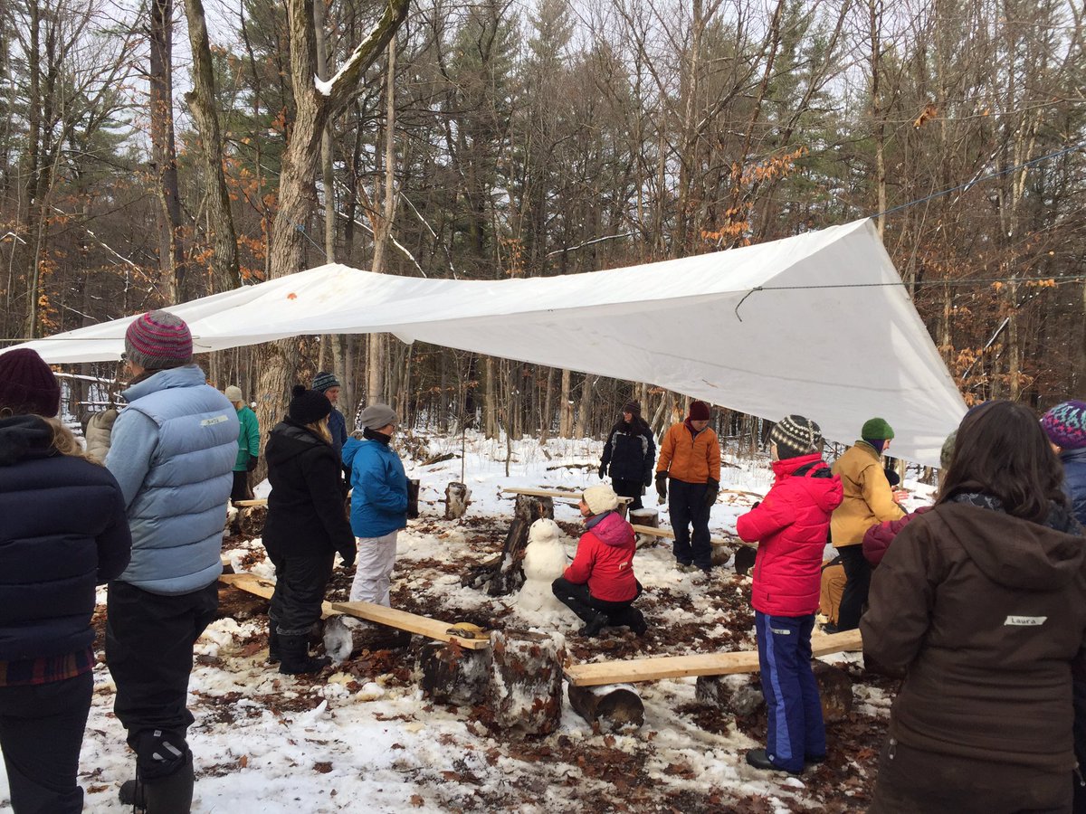 20 educators, 15 minutes, 1 new seating circle! #forestschool #playmatters #natureforall