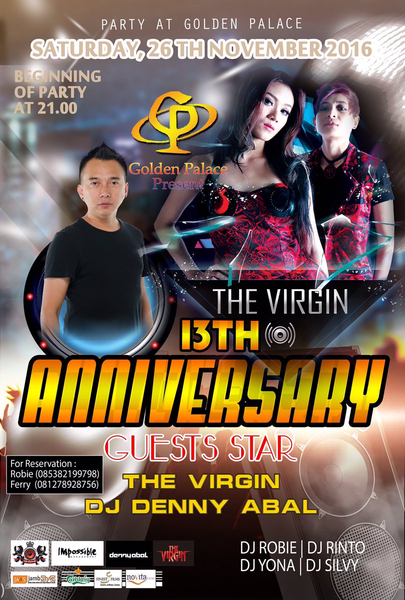 Malam ini Golden Palace kembali menghadirkan VIRGIN di HUT ke 13 GP.. <a href="/Virginity_Jambi/">Virginity Jambi</a>