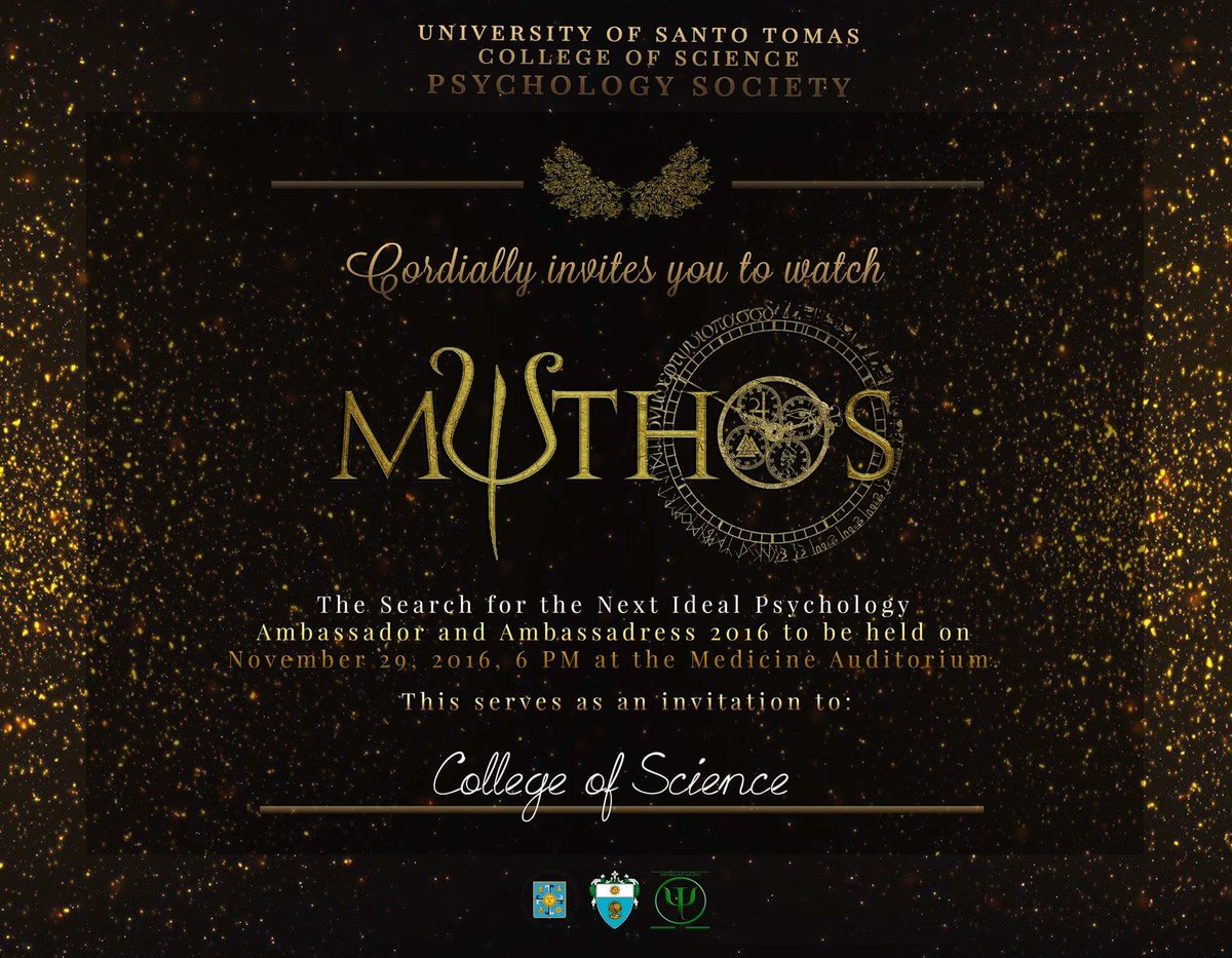 ustpsychsoc's tweet photo. We humbly invite the whole College of Science to join us in MYTHOS, on November 29 (Tuesday), 6pm at the Medicine Auditorium. #Mythos2016 https://t.co/pRmVgUI2yc