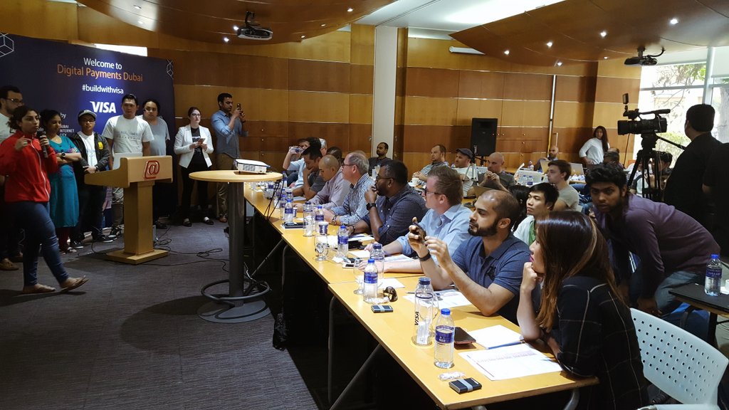 in5dubai's tweet photo. The 19 teams of #BuildwithVisa Hackathon are geared-up to pitch their innovative projects to our fantastic line up of judges! #DecodeDubai https://t.co/dEYpOwUDBX