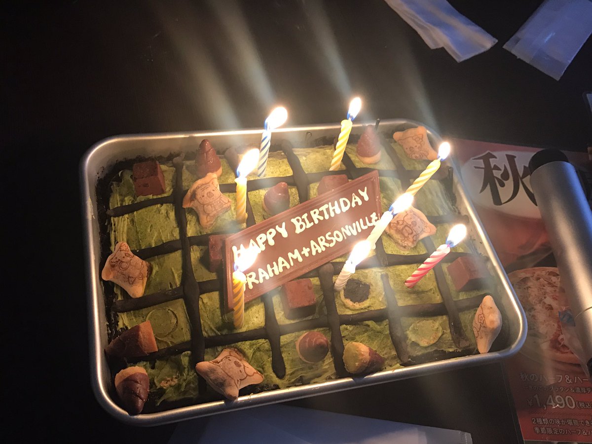 predominant's tweet photo. What's better than launching a game on my birthday? Getting awesome fan-made cake!! #arsonville #gamedev https://t.co/l3pDYnjBSQ