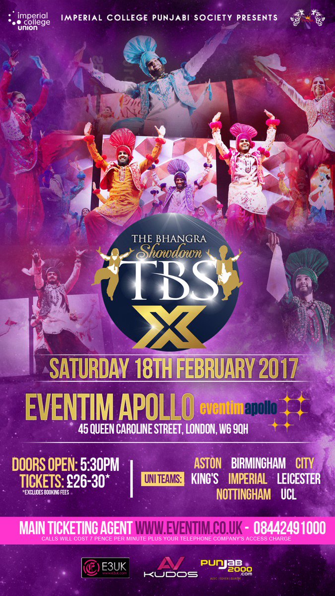 TICKETS ARE NOW AVAILABLE!!!
GET YOURS BEFORE THEY SELL OUT FROM TheBhangraShowdown.co.uk 
#TBSX #BHANGRA #TBSTen #UKBhangra #BhangraShowdown
