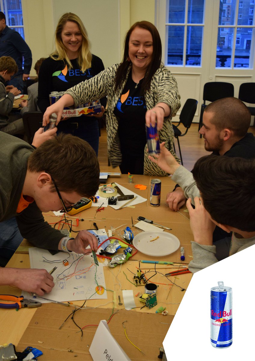 BEST_Riga's tweet photo. Noguri risinot uzdevumus? Ne tad, ja Tev ir Red Bull! #RedBull #EBEC https://t.co/bPnljVpLjr