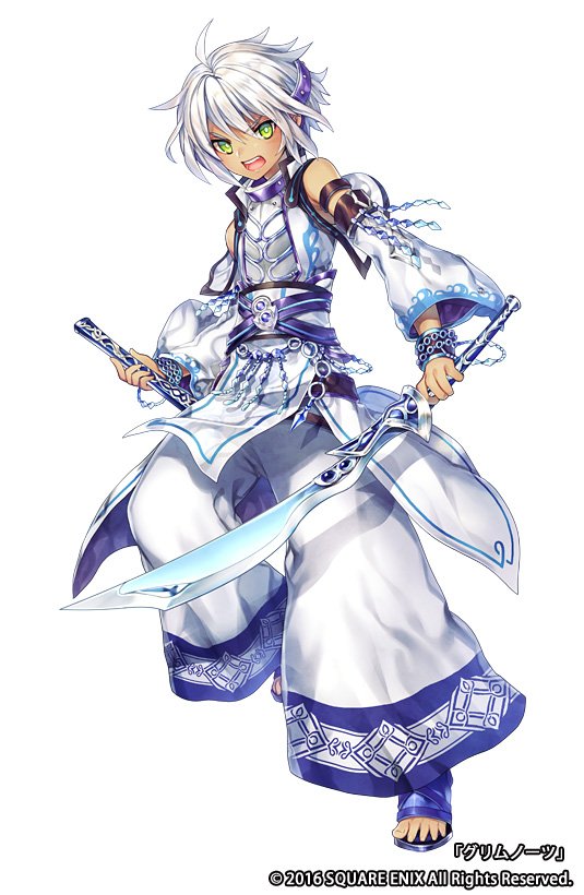 れんた 告知宣伝 株式会社スクウェア エニックス様の グリムノーツ T Co Qgsjxzhvib にて イラストを描かせて頂きました モーリア サビレ君です 少し前に 4片手剣キャラとして実装されました よろしくお願いします T Co