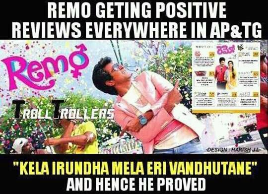TT_offl's tweet photo. Positive reviews everywhere for #remo in trollywood https://t.co/kazJtvOqAE