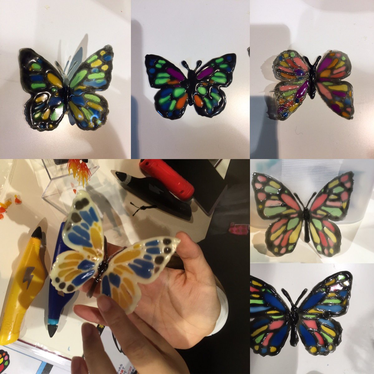 ３dドリームアーツペン 公式 メガホビexpo体験会は 蝶々 食品サンプル風カレーライス フィギュア用マスク エフェクトパーツです 皆さんの作品画像upします まずは蝶々です 3dドリームアーツペン